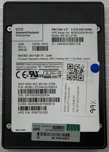 HP PM1725b MZWLL3T2HAJQ-000H3 HPE 3.2TB NVMe SSD (99% Health) - Picture 1 of 3