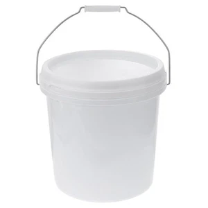 Plastic Barrel Containers with Lids Heavy Duty Buckets Small Paints Bucket Wh... - Picture 1 of 9