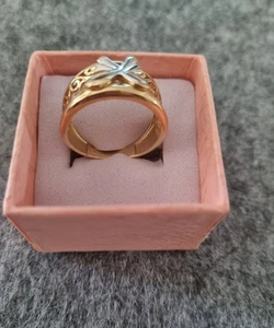 Ring - Women's Ring - Size 54(N1/2 or 7) - 585/- Gold 14 Karat - 4.24 Grams . - Picture 1 of 6