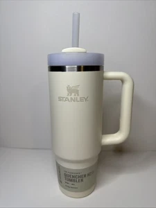Stanley Quencher H2.0 Becher mit Griff und Strohhalm 30 Unzen Creme - Bild 1 von 4