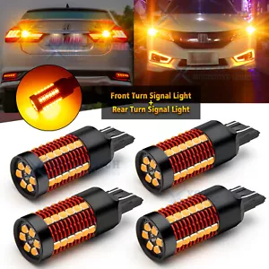 Bombillas intermitentes LED delanteras + traseras con señal de giro 7443 7440 sin errores para Honda - Imagen 1 de 12