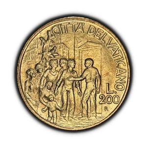 VATICAN CITY. 1994, 200 Lire - JP2, Christianity and Solidarity, Drug Redemption - Picture 1 of 3