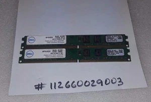 4GB KIT 2X 2GB PC2-6400U DDR2-800 240PIN NON-ECC UDIMM DUAL RANK CHANNEL LP - Picture 1 of 1