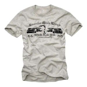 CAMISA RETRO DE CARRERA DE CUARTO DE MILLA PARA HOMBRE CON MUSTANG PERSONALIZADA - CAMISETA DE MANGA CORTA - Imagen 1 de 1