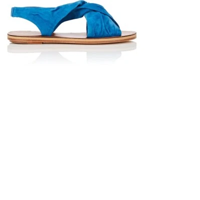 $225 Agotado Derek Lam 10 Crosby Pell Sandalias Gamuza Azul Nuevas Foto 1 de 3