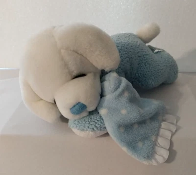 Редкий Щенок Плюшевая Сенсорная Погремушка Russ Berrie Детская Sweet Dreams Синяя Собака - Изображение 1 из 4