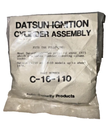 Nuevo cilindro de bloqueo de encendido ASP Datsun C-16-110 tipo corto con 2 llaves Nissan - 1975 Foto 1 de 4