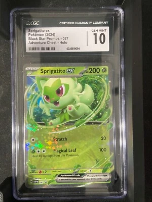 CGC 10 Sprigatito ex 087 Sv: Scarlet & Violet Promo Cards Holo - Image 1 of 2