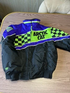 Giacca VINTAGE ARCTIC CAT M cappotto TEAM ARCTIC RACING motoslitta anni '90 sottile LINER - Foto 1 di 10