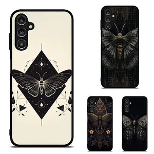 Anti scratch Cover For Samsung 05s 06 a14 a15 a16 5G 4G Black magical Witch Moth - Picture 1 of 25