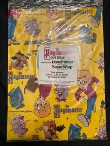 The Pagemaster Gift Wrap by Handi & Saran Wrap Sealed 1994 - Picture 1 of 2