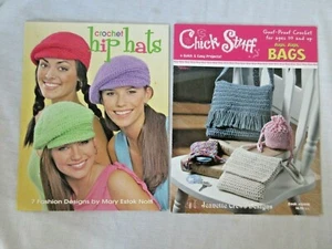 Crochet Hip Hats & Chick Stuff Bags Craft Project Booklets - Picture 1 of 8