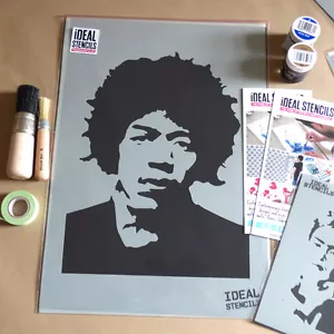 Jimi Hendrix Stencil Reusable Wall Decor Art Craft Paint Ideal Stencils - Picture 1 of 6