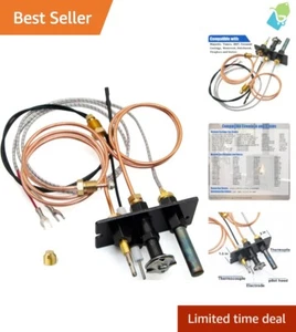 Conjunto piloto ligero para chimeneas - Kit de conversión de gas de 3 vías incluido - Imagen 1 de 8