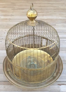 Ausgezeichneter antiker Art Deco Hendryx Messing Vogel Sittich Käfig Anfang der 1920er Jahre - Bild 1 von 16