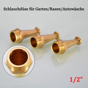 Messing Schlauchdüse Hochleistungs-Hochdruck-Spritzdüse 1/2" für Gartenschlauch - Picture 1 of 7