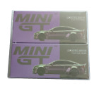 Lot of 2 Mini GT #228 LB Works BMW M4 Purple Green LHD RHD Collection 1:64
