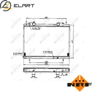 RADIATOR ENGINE COOLING 53200 FOR FIAT 182 A2.000 1.7L 182A5.000/A3.000 1.4L - Picture 1 of 6