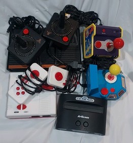  Lot 5 Non Working Systems Hyperkin NES Ms Pac Man Atari Flashback Genesis Namco