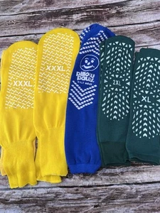 5 Sets Pillow Paws/Unbranded Unisex Non-Skid Slipper Socks Adult Size XL To XXXL - Picture 1 of 3