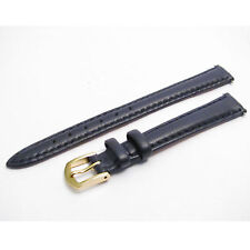 Apollo Leather Watch Strap Band 12mm Padded Dk Blue