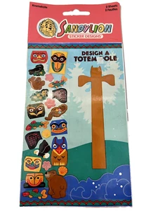 **RARE**    Maxi DESIGN A TOTEM POLE Sandylion Stickers ~ 2 sheets NOS VINTAGE - Picture 1 of 3