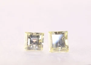 0.47Cts Square Shape Diamond Pair J-K Color VVS Clarity - Picture 1 of 11