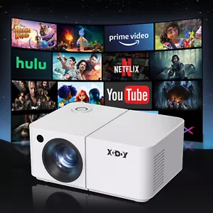 Mini Projector 2.4/5G WiFi Portable 4K LED Home Theater Android TV Bluetooth USB - Picture 1 of 14