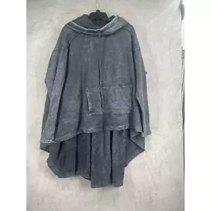 Free People Extreme Washed Hoodie Size XSmall Dark Grey Pullover - Picture 1 of 6