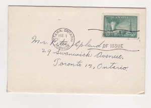 Canadá #294 pozos de petróleo FDC en sobre pequeño REO autobús escolar endurecedor de anuncios - Imagen 1 de 4