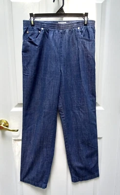 Jeans feminino Koret City azul denim 100% algodão tamanho 8P cintura elástica - Imagem 1 de 4