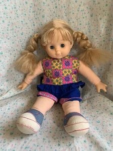 Vintage Uneeda Doll 2001 Talking Cloth Body 14” Sleepy Eyes Rooted Lash 0671401 - Picture 1 of 13