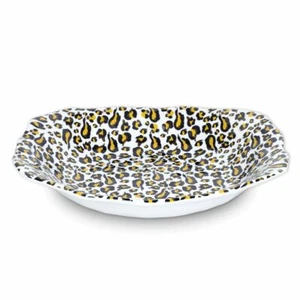 Michel Design Works Melamine Pasta/Salad Serving Bowl Wild Lemon Leopard - Picture 1 of 1