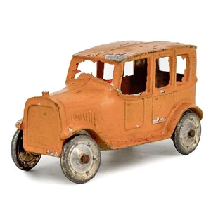 Vtg. Tootsietoy Yellow Cab #4629 Orange w/ Gold Wheels Dimestore Man Cave Car - Picture 1 of 11