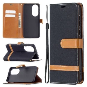 Handyhülle Schutz Case für Huawei P50 Flip Cover Tasche Etuis Bumper Schwarz - Zdjęcie 1 z 7