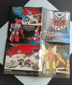 1985 Hasbro TRANSFORMERS Complete Product Inventory Checklist Foldout Brochure - Bild 1 von 5