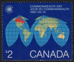 Canada - 1984 'MAP OF THE EARTH - COMMONWEALTH DAY' MNH [D8921] - Bild 1 von 1