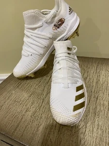 Adidas Adizero Mens Size 6 Football Cleats White Gold Metallic - Picture 1 of 11