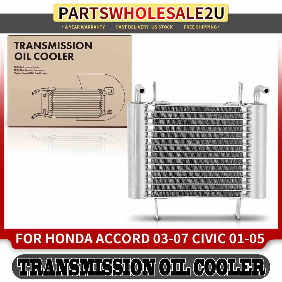 1x Automatic Transmission Oil Cooler for Honda Civic 2001-2005 Accord 2003-2007 - Image 1 of 4
