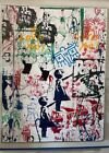 mr brainwash Mixed Media On Paper Pop Scene Unique Haring Warhol Campbell Banksy