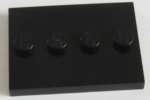 LEGO - Piastrella / Piastrella 3 x 4 con 4 borchie al centro, Nero # 88646 - Foto 1 di 1