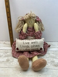 Global Designs Stoffpuppe Plüschpuppe "Ein Geschenk von Herzen" Türstopper Shabby Chic - Bild 1 von 11