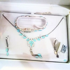 Ashley Prinzessin blau Katzenauge halbes Parure Neu im Karton - Bild 1 von 5