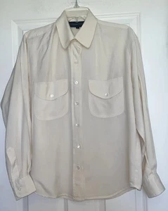 Classiques Entier Women' Cream 100% Silk Button-Up Blouse Size S Long Sleeve - Picture 1 of 10