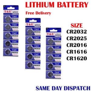 2032 Battery CR2032 CR2025 CR2016 CR2430 CR2450 Coin Button 3v Lithium Battery - Picture 1 of 8