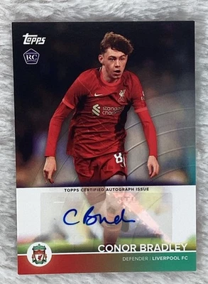2021-22 TOPPS LIVERPOOL FC TEAM SET CONOR BRADLEY AUTOGRAPH RC # BA-CB - Image 1 of 2