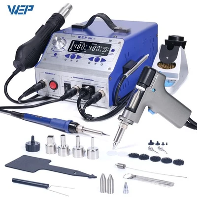 WEP Desoldering Station Electric Sunciton Tin Gun Soldering Iron Hot Air Station