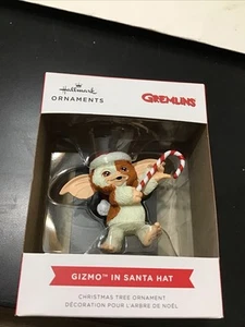 Hallmark 2024 Gremlins Gizmo In Santa Hat Red Box Ornament - Picture 1 of 3