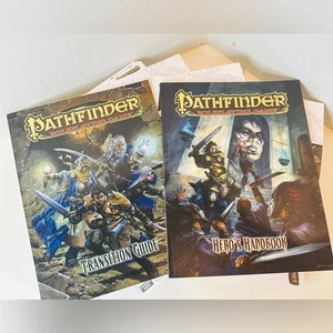 Set of 2 Pathfinder Books Hero's Handbook & Transition Guide W/ Character Sheets - Picture 1 of 6