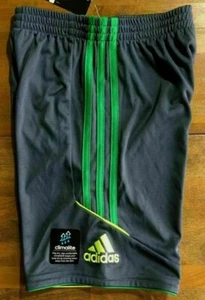 ADIDAS Climalite Shorts - Little Boy's Size 6 (gray/green/yellow) NWT $28 - Picture 1 of 4